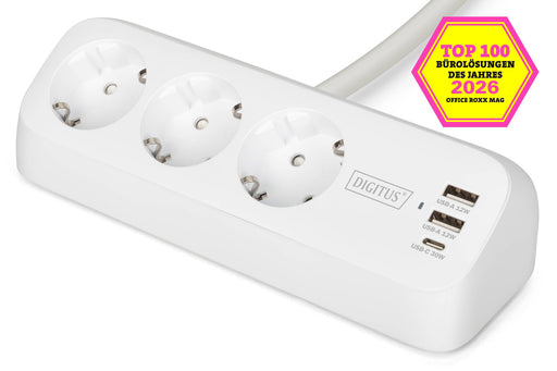 EAN 4016032502074 - Digitus DA-70626 base múltiple 1,5 m 3 salidas AC Interior Blanco imagen 1