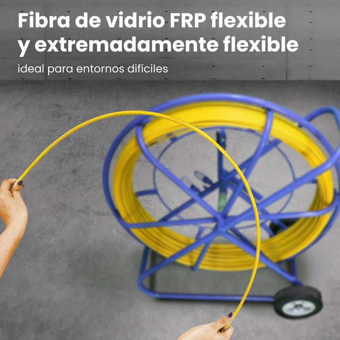Extralink Pilot 9mm 100m  Varilla De Tracción De Cable  Fibra De Vidrio Frp, D. 9mm, L. 100m, Amarillo