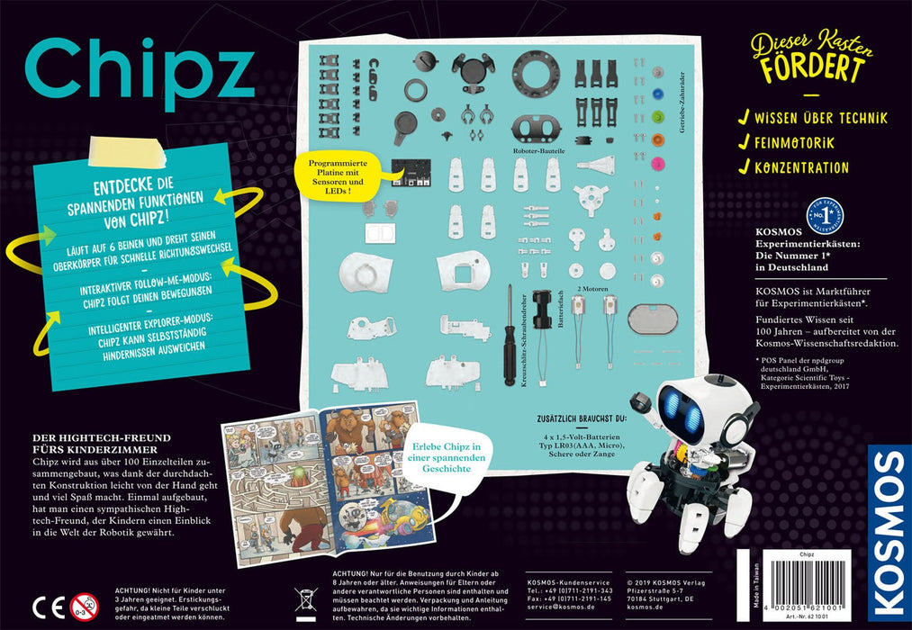 Kosmos Chipz: Su Robot Inteligente, Kit De Experimentos 621001