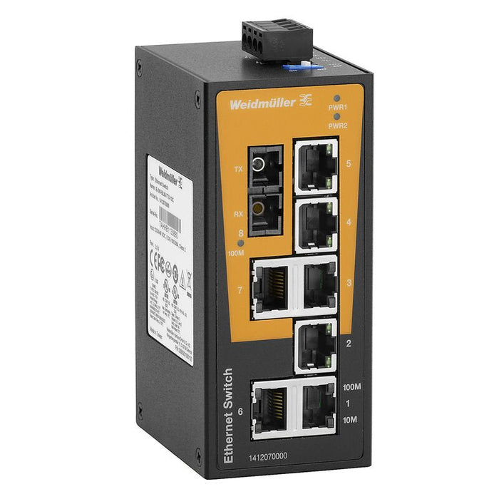 Weidmüller 1412080000 Ie-Sw-Bl08t-7tx-1sc Industrial Ethernet Switch - 100 Mbps