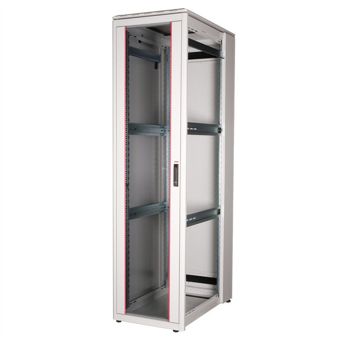 Roline 19-Zoll Netzwerkschrank Pro 47 He, 600x1000 Bxt Glastr Grau