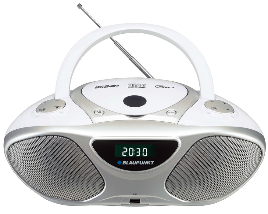 EAN 5901750502316 - Blaupunkt BB14WH reproductor de CD Plata, Blanco Grabadora de CD imagen 1