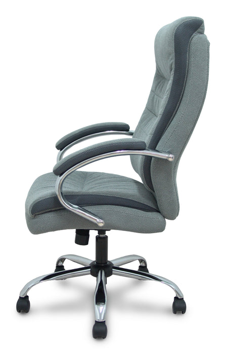 Piqueras Y Crespo Forol Sillon Opti533 Basculante Tapizado Tela Color Gris Base Cromo Ruedas Nailon