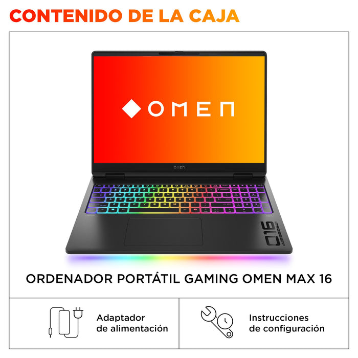 EAN 0199764876140 - HP OMEN MAX Gaming 16-ah0039ns Intel Core Ultra 9 275HX Portátil 40,6 cm (16") WQXGA 32 GB DDR5-SDRAM 1 T imagen 5