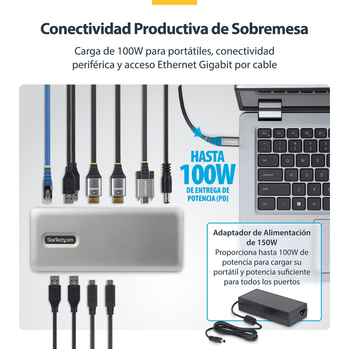 EAN 0065030921756 - StarTech.com 196UE-USBC-DOCK base para portátil y replicador de puertos Alámbrico USB 3.2 Gen 2 (3.1 Gen  imagen 8