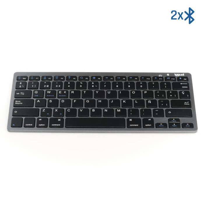 EAN 8435364316917 - iggual IGG316917 teclado QWERTY Negro, Gris imagen 1