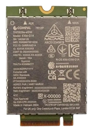 Dw5826e Internal Wwan 600  Mbit/S