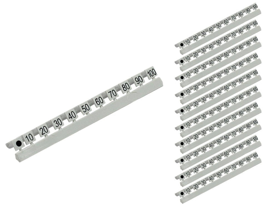 Nummer Markierungen Für Lc Lwl Cable, Markierung 10 Bis 100 In Zehnerschritten, 10er Set, Good Connections®