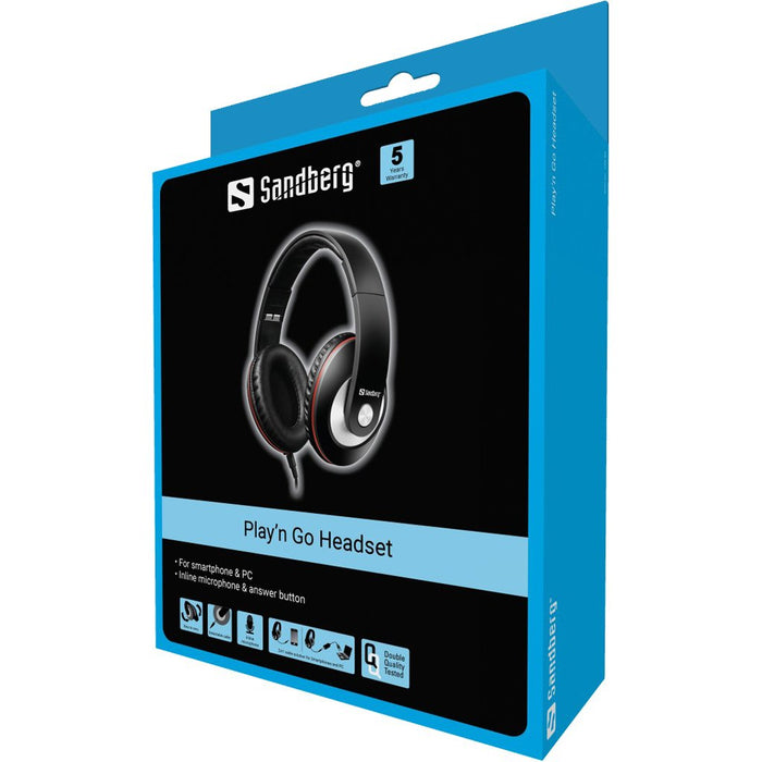 EAN 5705730125867 - Sandberg 125-86 auricular y casco Auriculares Alámbrico Diadema Llamadas/Música Negro imagen 2