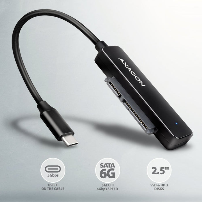 EAN 8595247907455 - Axagon ADSA-FP2C USB-C 5Gbps - SATA 6G, 2.5 SSD/HDD SLIM adapter - Adapter - Digital/Daten tarjeta y adap imagen 2