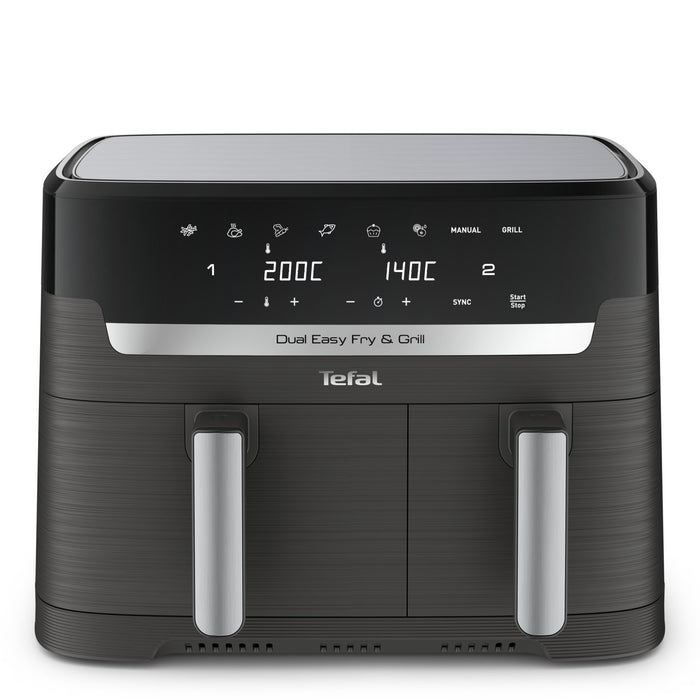 EAN 3045380024243 - Tefal Dual Easy Fry & Grill EY905B Doble 8,3 L Independiente 2700 W Freidora de aire caliente Gris imagen 2