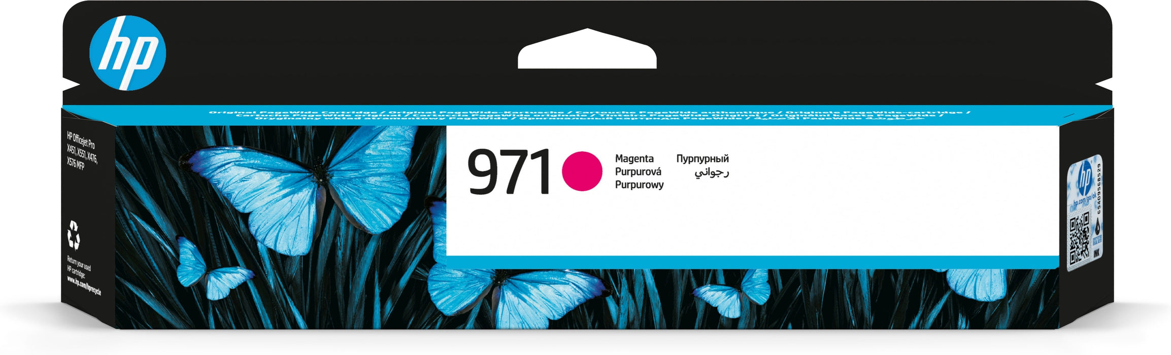 EAN 0886112877323 - HP 971 Magenta Original Ink Cartridge cartucho de tinta 1 pieza(s) Rendimiento estándar imagen 1