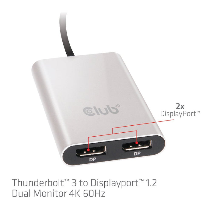 EAN 8719214470722 - CLUB3D CSV-1577 divisor de video USB Tipo C 2x DisplayPort imagen 6