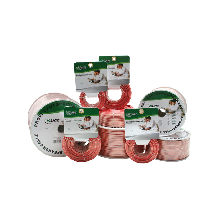 Cable De Altavoz Inline 2x 2.5mm² Cca Transparente 100m