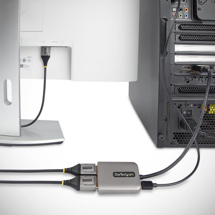 EAN 0065030884044 - StarTech.com MST14DP122DP adaptador de cable de vídeo 0,3 m 2 x DVI Gris imagen 8
