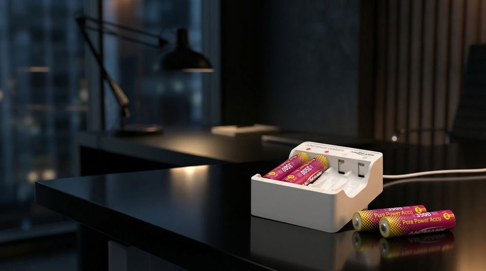Ansmann Cargador Purepower Set Aa Inkl. 4x Aa 3500mah Akku