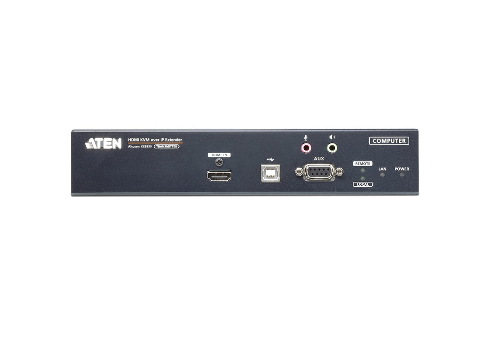 Usb 4k Hdmi Kvm Over Ip Transmitter With Local Console, Lan Redundancy (Sfp Slot), Rs-232 Control And Audio