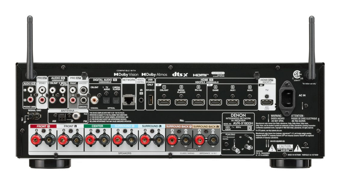 EAN 747192140090 - Denon AVR-X1800H 430 W 7.2 canales Estéreo 3D Negro imagen 3