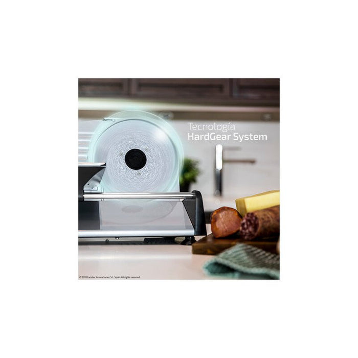 EAN 8435484023078 - Cecotec Rock’nCut Twin rebanadora Manual 180 W Negro, Acero inoxidable imagen 9