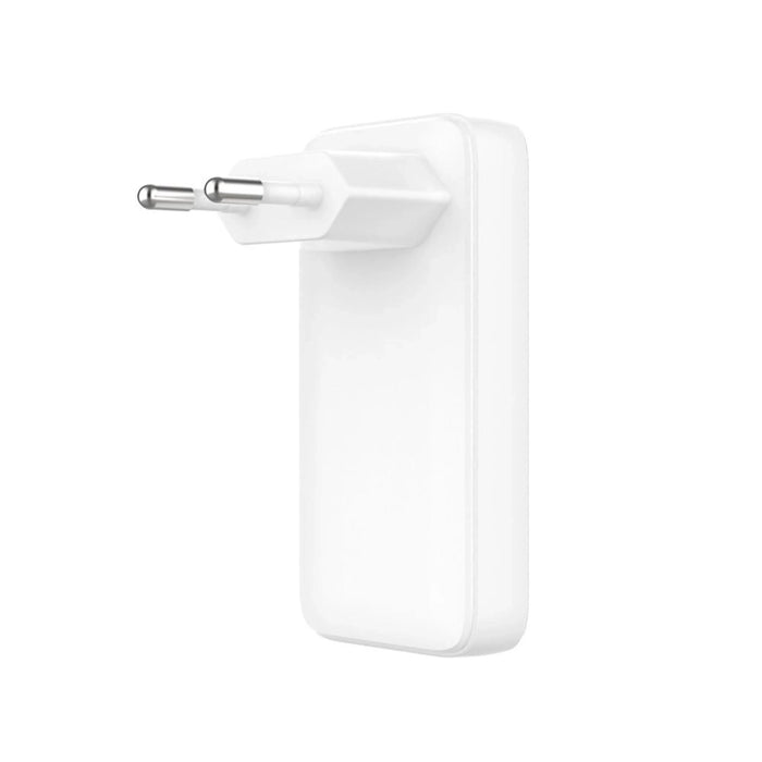 Fixed Slim 2xusb-C Travel Charger, Gan, Pd Support, 45w, White
