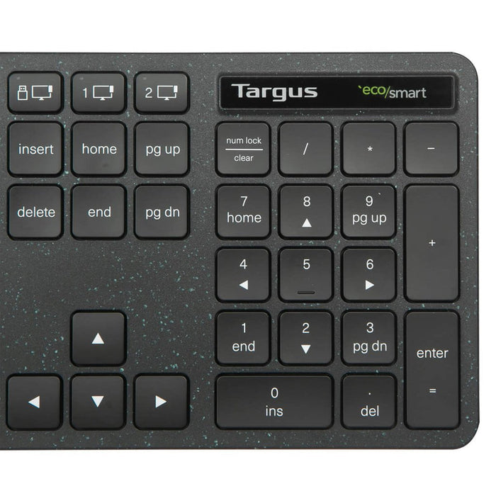Targus Ecosmart Teclado Full Size Antimicrobiano Inalámbrico Bluetooth 5.0 2.4 Ghz Azerty Francés Negro
