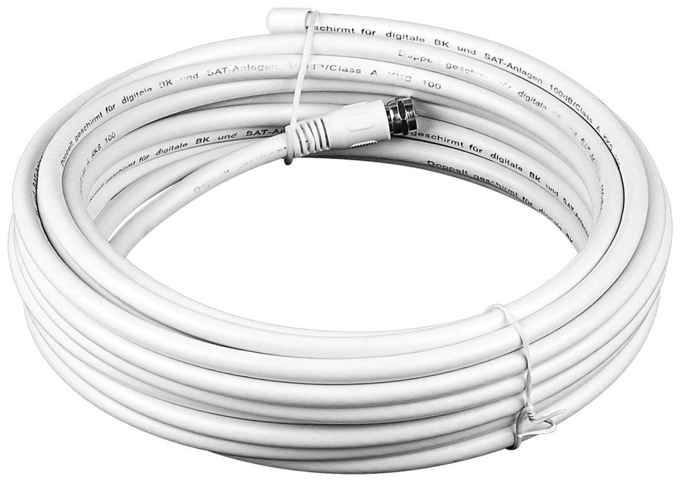 100 Db Coax Antenna Cable Kit, 20 M - 2 X Shielded Lnb Conne