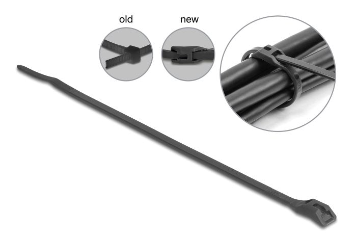Delock 19465 Brida Para Cables Con Cabeza Plana La 110 X An 2,5 Mm 100 Piezas Negro