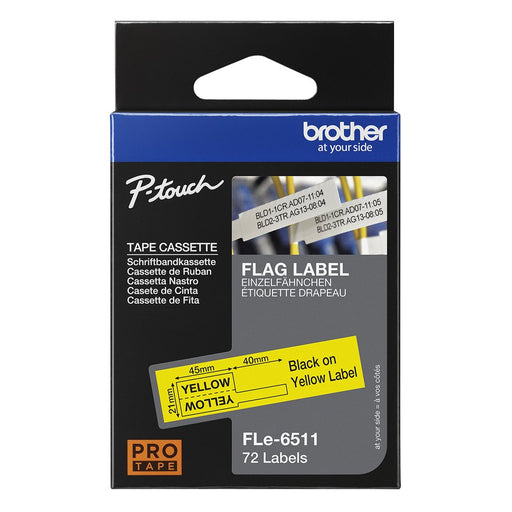 EAN 4977766769662 - Brother FLE-6511 cinta para impresora de etiquetas Negro sobre amarillo imagen 2