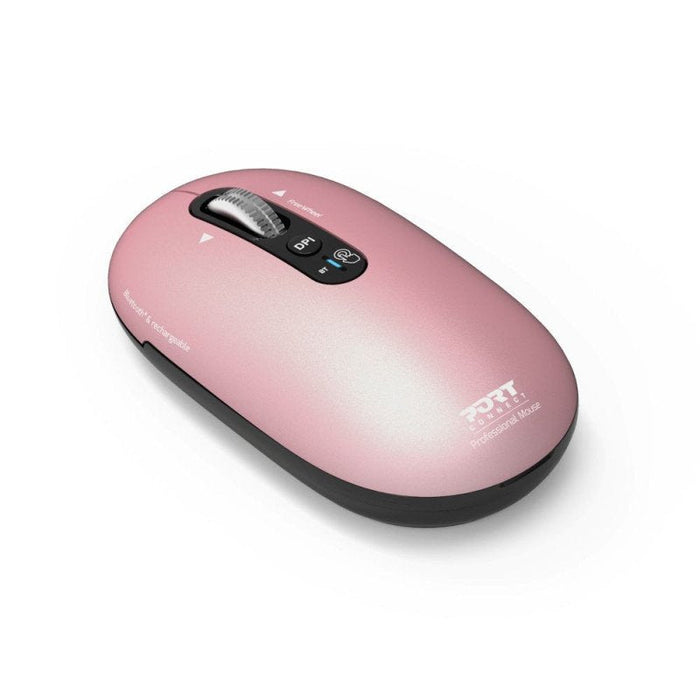 Port Connect Wireless & Bluetooth Rechargeable Pure Mac Mouse, Copper Rose