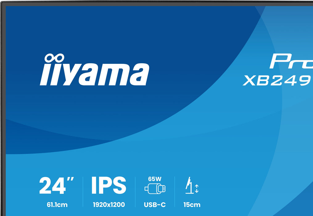 Monitor Iiyama Prolite Xb2495wsc-B1  24" Negro (Mate), Wuxga, Ips, Hdmi, Usb-C, Usb-Hub, 100hz Panel) Xb2495wsc-B1