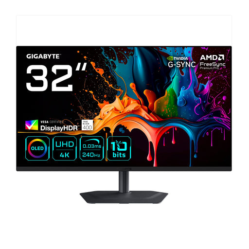 EAN 4719331871918 - GIGABYTE MO32U2 pantalla para PC 80 cm (31.5") 3840 x 2160 Pixeles 4K Ultra HD QD-OLED Negro imagen 1