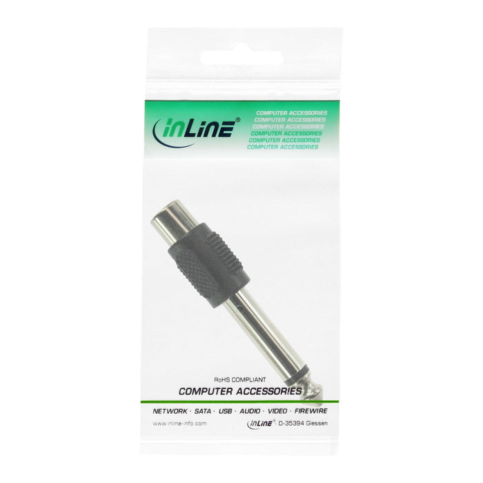 Adaptador De Audio Inline De 6,3 Mm Macho A Rca Mono Hembra