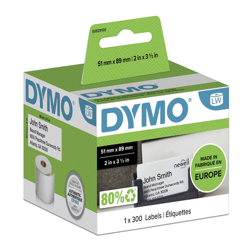 EAN 3501170929100 - DYMO LW - Appointment / Name Badge Cards - 51 x 89 mm - S0929100 Etiqueta para impresora no adhesiva imagen 1