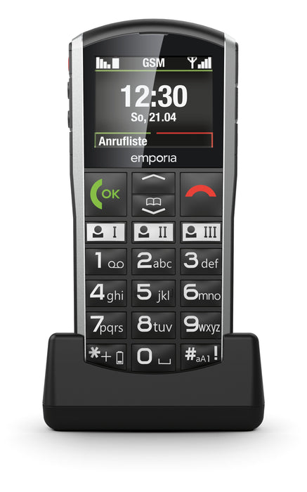 Emporia Simplicity (V27), Tecla Grande Y Teléfono Móvil Exterior, Plateado