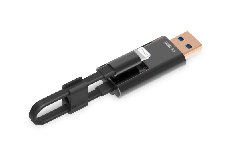 EAN 4054007315199 - Ednet 31519 lector de tarjeta USB 3.2 Gen 1 (3.1 Gen 1)/Lightning Negro imagen 1