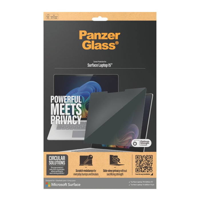 EAN 5715685012969 - PanzerGlass ® Privacy Screen Protector Microsoft Surface Laptop 7th Edition 15'' | Ultra-Wide Fit Protect imagen 3