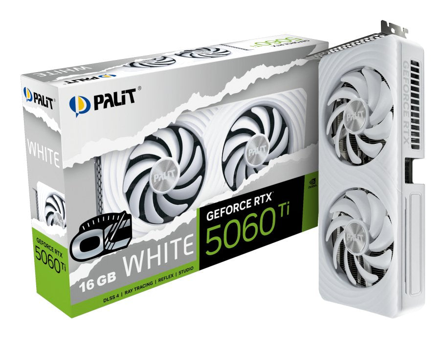 Tarjeta Grafica Palit Geforce Rtx 5060 Ti White Oc Nvidia 16 Gb Gddr7
