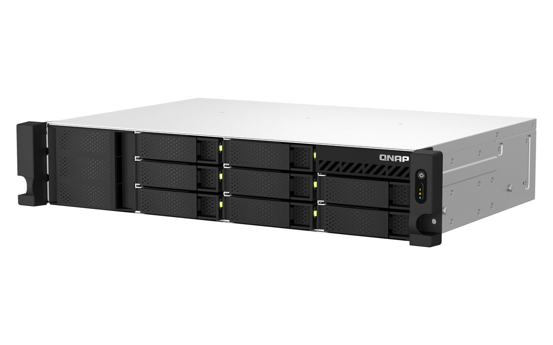 EAN 4711103081082 - QNAP TS-873AeU-RP NAS Bastidor (2U) Ryzen Embedded V1500B 4 GB DDR4 0 TB QuTS hero Negro imagen 5