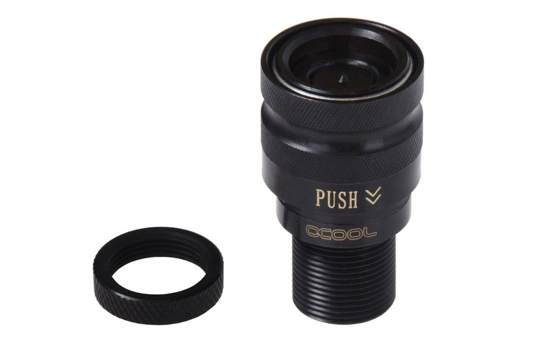 Raccord Autobloquant Alphacool Eiszapfen Quick Coupling Hembra G1/4 (Negro)