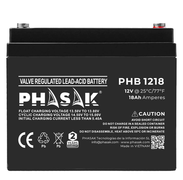 EAN 5605922014330 - Phasak PHB 1218 batería para sistema ups Sealed Lead Acid (VRLA) imagen 3