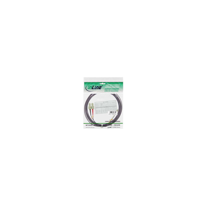 Cable Dúplex De Fibra Óptica Inline Lc/Sc 50/125?M Om4 5m