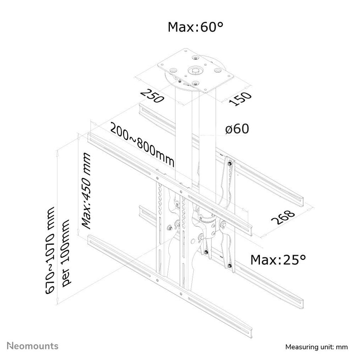 EAN 8717371441739 - Neomounts PLASMA-C100D soporte para TV 190,5 cm (75") Negro imagen 3