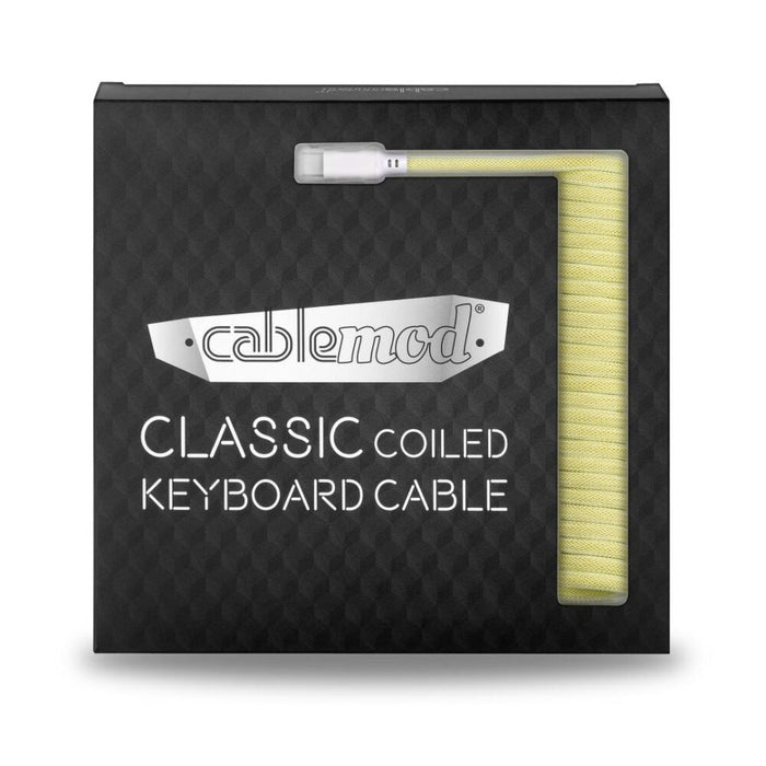Cablemod Classic Coiled Keyboard Cable Usb-C A Usb Tipo A, Lemon Ice - 150cm