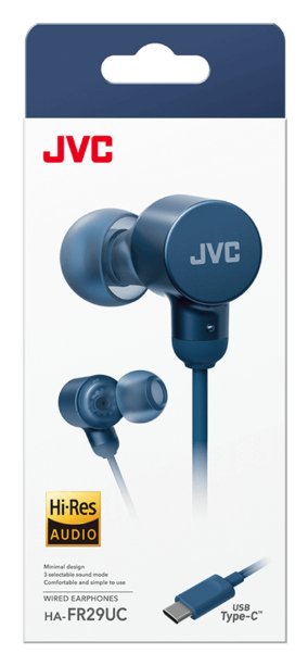 EAN 4975769482540 - JVC HAFR29UCA auricular y casco Auriculares Alámbrico Dentro de oído Llamadas/Música USB Tipo C Azul imagen 2