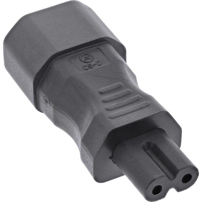 Adaptador De Alimentación Inline Iec 60320 C14 / C7 3 Pines A 2 Pines