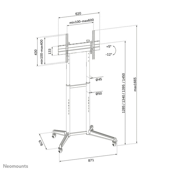 EAN 8717371449278 - Neomounts FL50-540BL1 mueble y soporte para dispositivo multimedia Negro Soporte de suelo portátil imagen 15