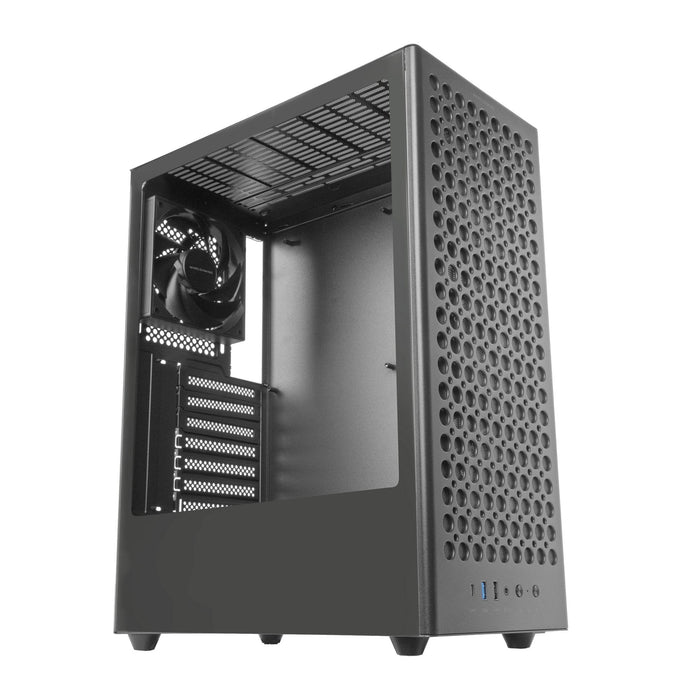 Caja Pc  Atx Mars Gaming Mc-T800 Frontal Airdot Mesh 4x Ventiladores Fdb Cablehatch Usb-C Negro
