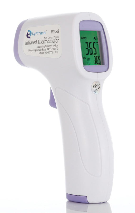 EAN 5298022549484 - LyfTrack IR988 termómetro digital Termómetro con sensor remoto Blanco, Violeta Frente Botones imagen 1