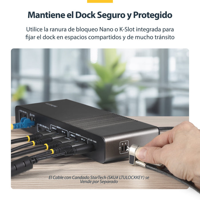 EAN 65030921879 - StarTech.com 206UE-TB5USB4DOCK base para portátil y replicador de puertos Alámbrico Thunderbolt 5 Negro, Gr imagen 12