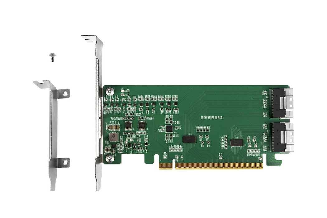 Icydock Adaptador 2x Slimsas 8i To Pcie Adaptador With Redriver